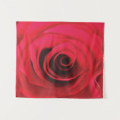 Florales abstraktes Design, rote Rose Wandteppich (Vorderseite (Horizontal))