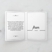 Florales Abzeichen Pastor Dankeskarten Karte (Innenseite)
