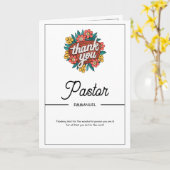 Florales Abzeichen Pastor Dankeskarten Karte (Gelbe Blume)