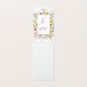 Florales Aquarell Hochzeit Tisch Nummer – Elegant (Außenseite Aufgefaltet)