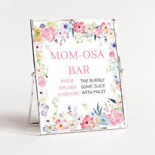 Florales Baby-in-Blüte-Baby-Shower-Mom-Osa-Bar-Sch Poster