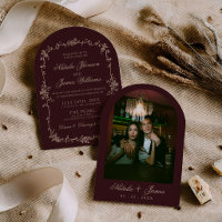 Florales Beige Burgund Old Money Bogenförmiges Hoc