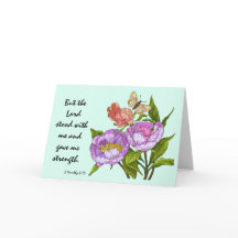 Florales Beileid, Schrift Verse über Gottes Stärke