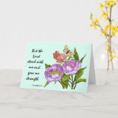 Florales Beileid, Schrift Verse über Gottes Stärke Karte (Gelbe Blume)