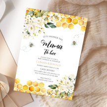 Florales Bienenstock-Baby-Taufparty
