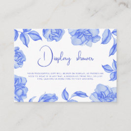 Florales blaues Brautparty-Display-Dusche Begleitkarte