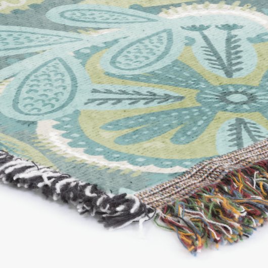 Florales Boho-Botanikmuster Decke (Ecke)