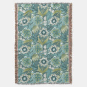 Florales Boho-Botanikmuster Decke (Vorderseite Vertikal)