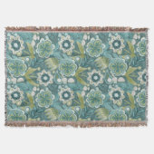 Florales Boho-Botanikmuster Decke (Vorderseite)