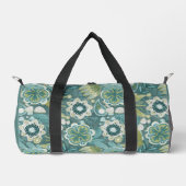 Florales Boho-Botanikmuster Duffle Bag (Vorderseite)