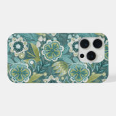 Florales Boho-Botanikmuster iPhone Hülle (Rückseite (Horizontal))