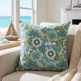 Florales Boho-Botanikmuster Kissen