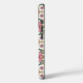 Florales Boho-Muster in Rot, Pink & Türkis Case-Mate iPhone Hülle (Rückseite / Links)