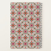 Florales Boho-Muster in Rot, Pink & Türkis Notizblock (Rückseite)