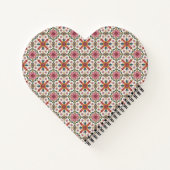 Florales Boho-Muster in Rot, Pink & Türkis Notizblock (Rückseite)