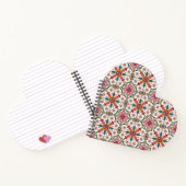 Florales Boho-Muster in Rot, Pink & Türkis Notizblock (Innenseite)