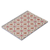 Florales Boho-Muster in Rot, Pink & Türkis Notizblock (Linke Seite)