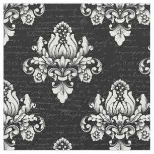 florales botanisches Damast-Ornament antik Stoff