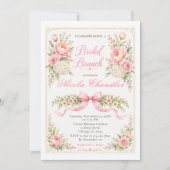 Florales Braut-Brunch Einladung (Vorderseite)