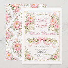 Florales Braut-Brunch Einladung