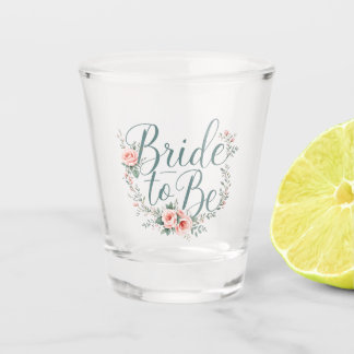 Florales Braut-rose-Kissen in Rosa Schnapsglas
