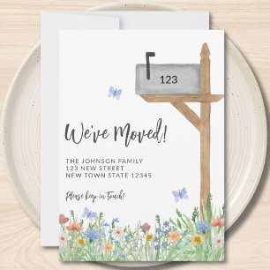 Florales Briefkasten Wir Sind Umgezogen Umzug Ankündigung