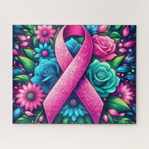 Florales Brustkrebsband Puzzle