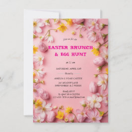 Florales bunte Oster-BRUNCH & JAGD Einladung