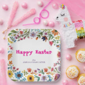Florales bunte Oster-BRUNCH & JAGD Pappteller (Party)