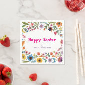 Florales bunte Oster-BRUNCH & JAGD Serviette (Beispiel)