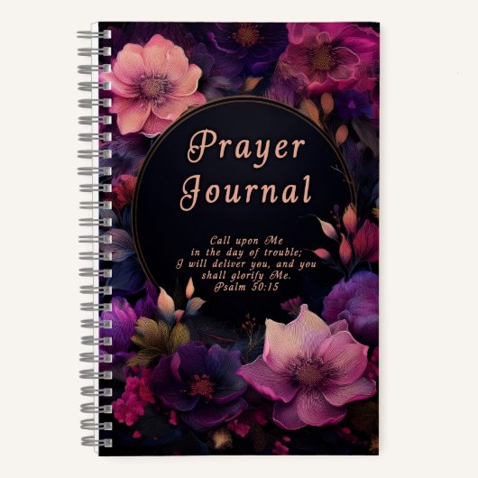 Florales christliches Gebetsjournal Notizblock (Vorderseite)