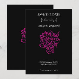 Florales Clipart – Vintage botanisches Blumendesig Save The Date