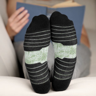 Florales Daisy samtiges Limettengrün Socken