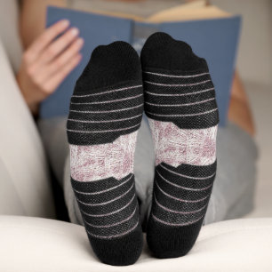 Florales Daisy samtiges Staubrosa Socken