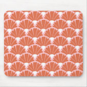 Florales Damast-Muster Rot & Pink Mousepad (Vorne)