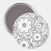 Florales Design 11 Magnet (Vorderseite/Rückseite)