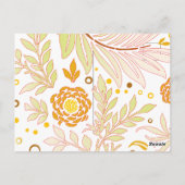 Florales Design 19 Postkarte (Rückseite)