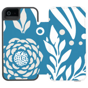 Florales Design 20 Incipio Watson™ iPhone 5 Geldbörsen Hülle