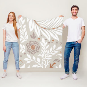 Florales Design 25 Fleecedecke