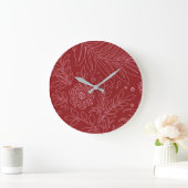Florales Design 30 Große Wanduhr (Zuhause)