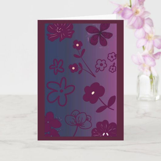 Florales Design  Karte (Orchidee)