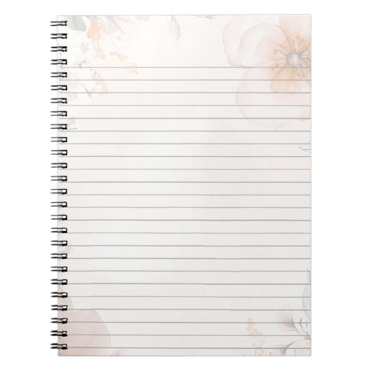 Florales Design Notizblock (Vorderseite)