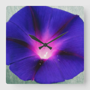 Florales Design Quadratische Wanduhr