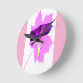 Florales Design Runde Wanduhr (Winkel)
