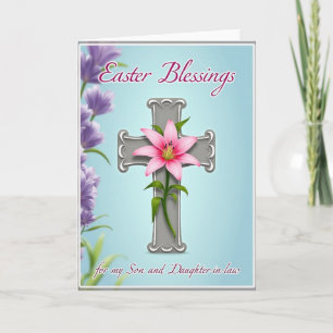 Florales Devotionskarte Kreuz Karte