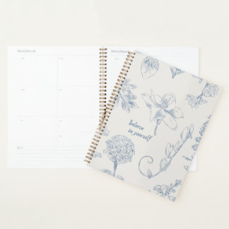 Florales digitales Notizbuch – „Glaube an dich sel Planer