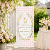Florales Dummes-Gänschen-Mädchen-Baby-Shower Banner