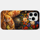 Florales Elote-Stillleben | Monogramm Case-Mate iPhone Hülle (Rückseite (Horizontal))
