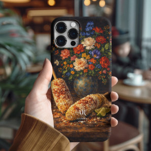 Florales Elote-Stillleben Monogramm Case-Mate iPhone Hülle