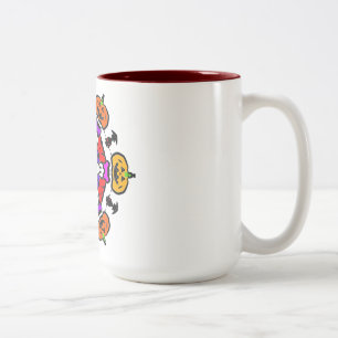 "Florales Ernte-Mandala" Zweifarbige Tasse